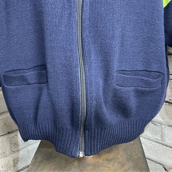 Vintage Jardi Full Zip Sweater with Neon Lines - Picture 7 of 8